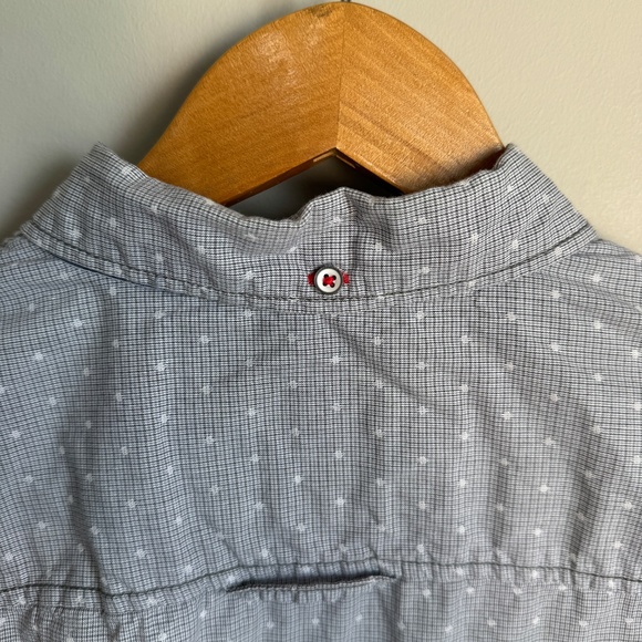 Thread & Cloth Mens Long Sleeve Mini Check Button Up Shirt Gray Y2K VTG Size Med - Picture 8 of 15